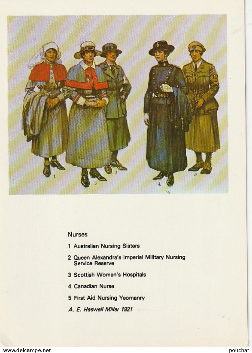 UR 14- BRITISH UNIFORMS ( 1914/1918 ) - NURSES - ILLUSTRATEUR  A.E. HASWELL MILLER (1920) - UNIFORMES INFIRMIERES - Uniformen
