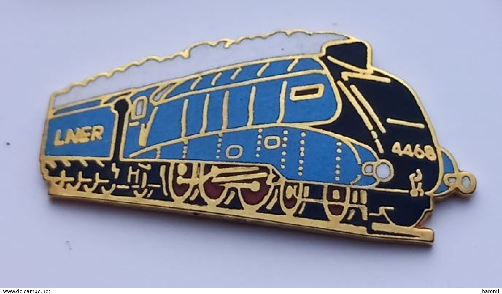 G205 Pin's SNCF TGV Train Micheline Locomotive Bleue Noire LNER 4468 Qualité EGF Achat Immédiat - TGV