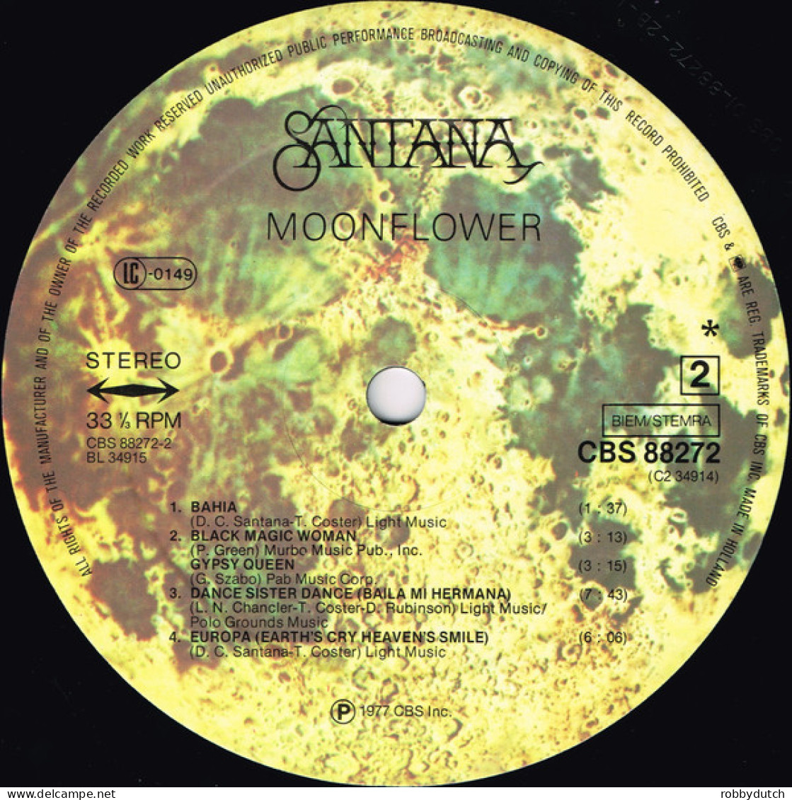 * 2LP *  SANTANA - MOONFLOWER (Europe 1977)