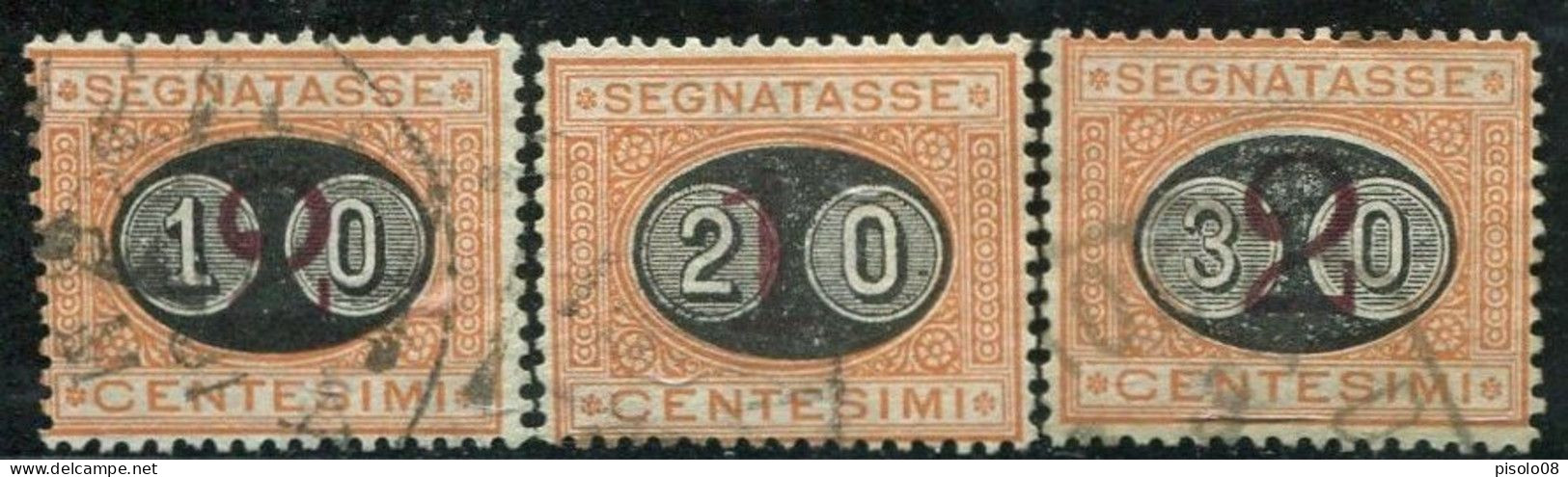 REGNO 1890-91 SEGNATASSE SOPRASTAMPATI USATI - Strafport