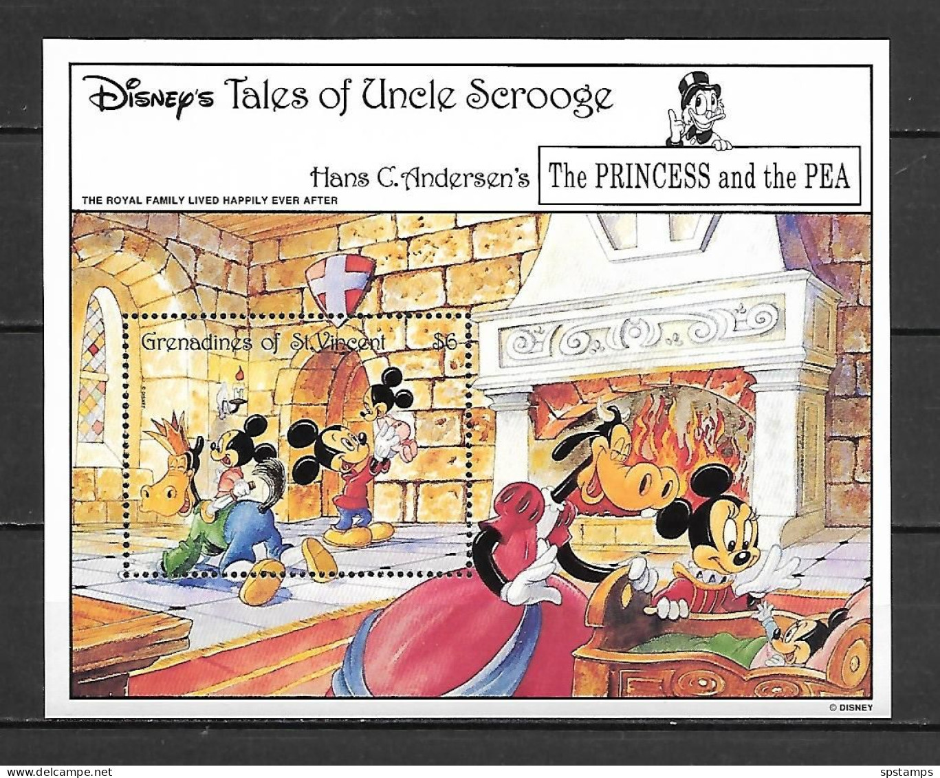 Disney St Vincent Gr 1992 Tales Of Ungle Scrooge - The Princess And The Pea #1 MS MNH - Disney