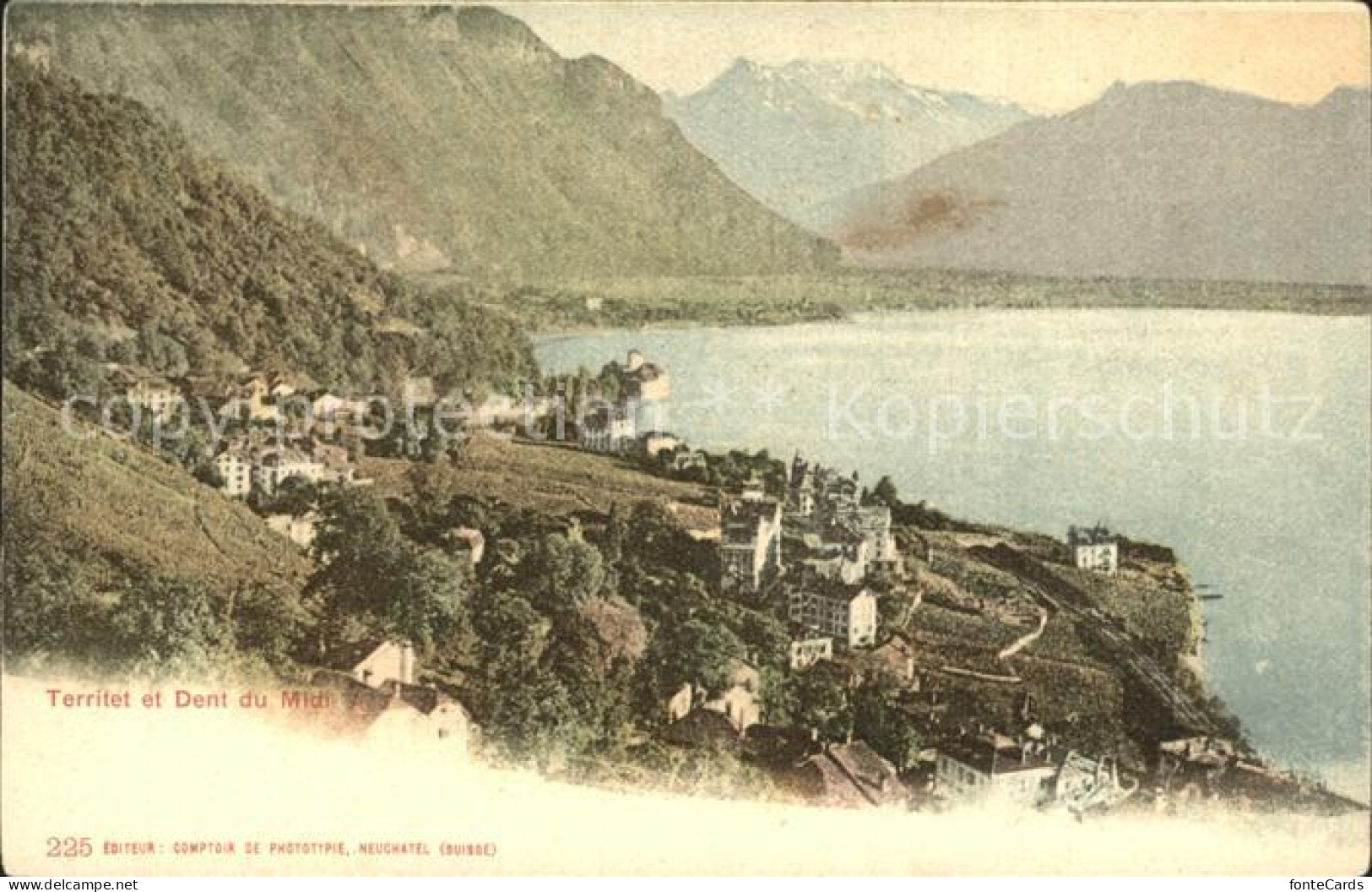 12319500 Territet Panorama Lac Leman Et Dents Du Midi Territet - Sonstige & Ohne Zuordnung