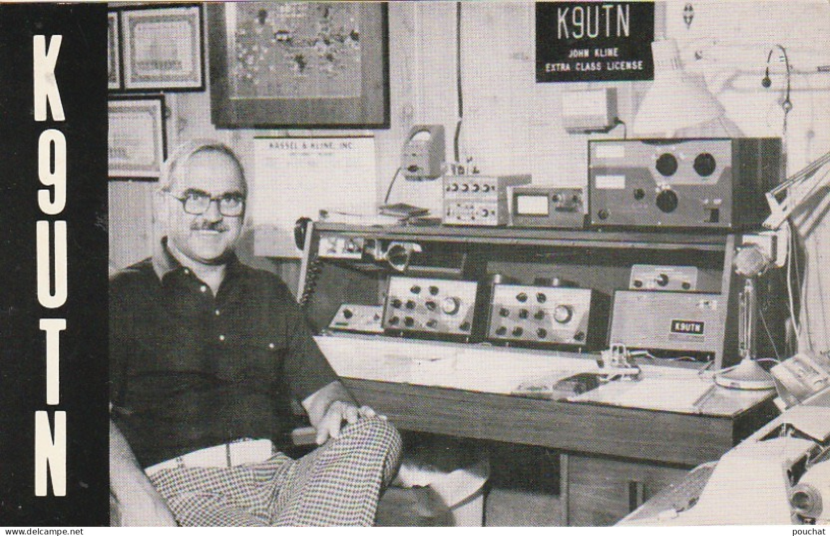 UR 20- MEMBER OF MADISON DX CLUB , JOHN KLINE - MADISON , WISCONSIN  - AMATEUR RADIO STATION -EQUIPMENT - 2 SCANS - Radio Amateur