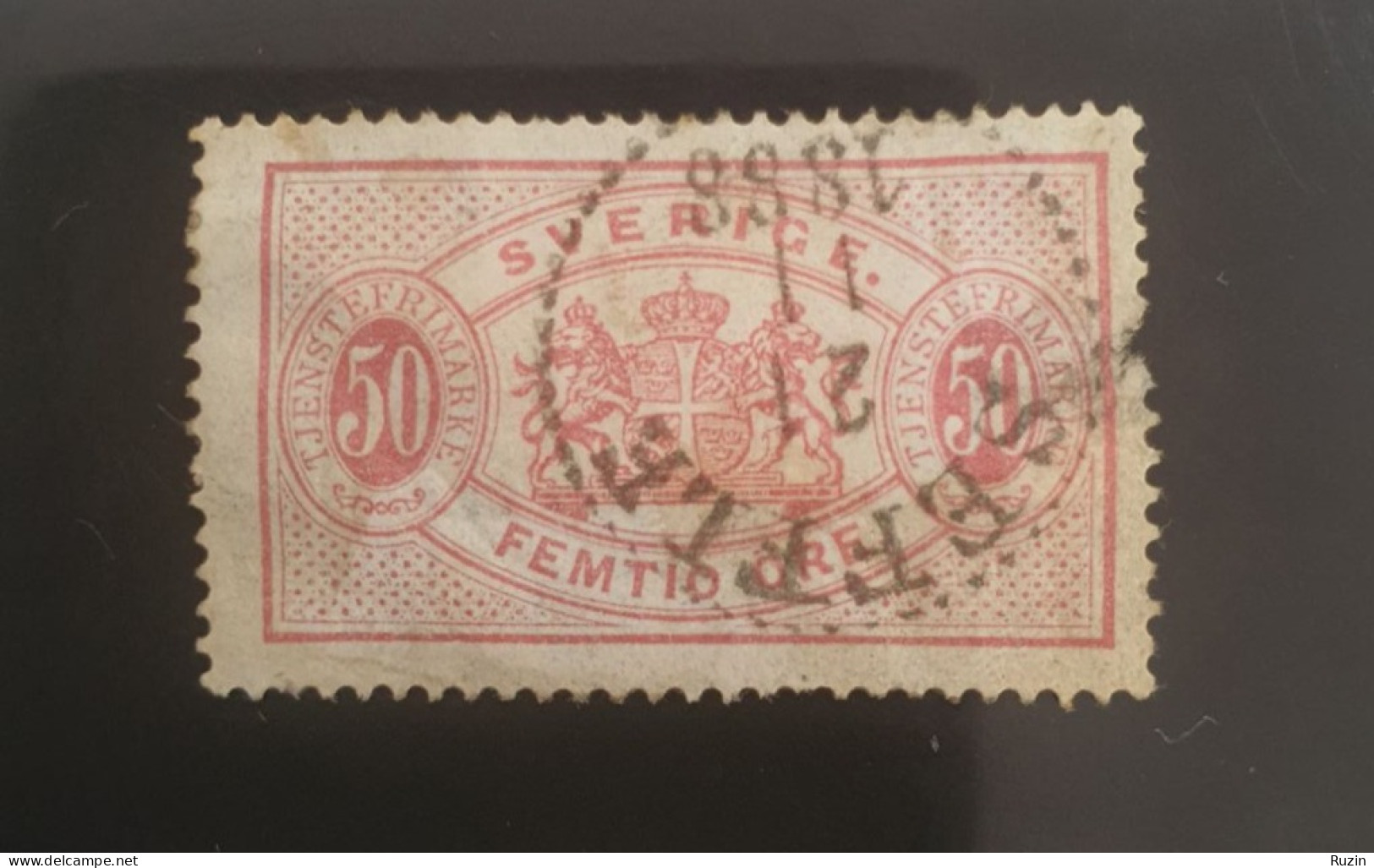 Sweden Stamp - Coat Of Arms 50 ÖRE Hinged - Oblitérés