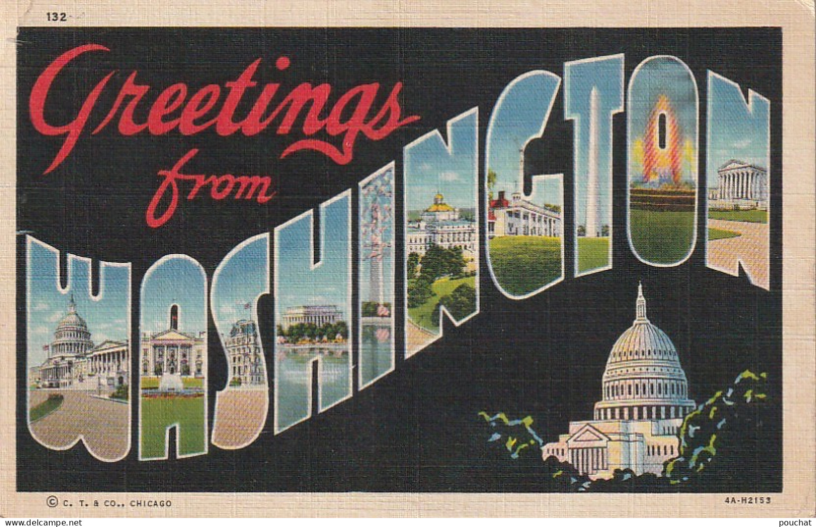 UR 20- GREETINGS FROM WASHINGTON - MULTI VIEWS - UNITED STATES OF AMERICA - 2 SCANS - Sonstige & Ohne Zuordnung