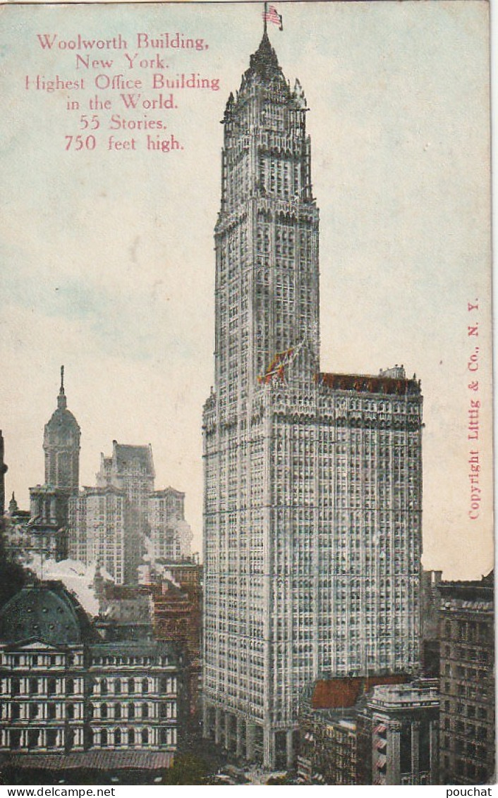 UR 20- WOOLWORTH BUILDING, NEW YORK - UNITED STATES OF AMERICA - 2 SCANS - Manhattan