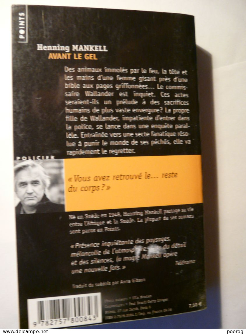 AVANT LE GEL - HENNING MANKELL - POINTS POCHE POLICIER P1539 - 2006 - Poche - Other & Unclassified