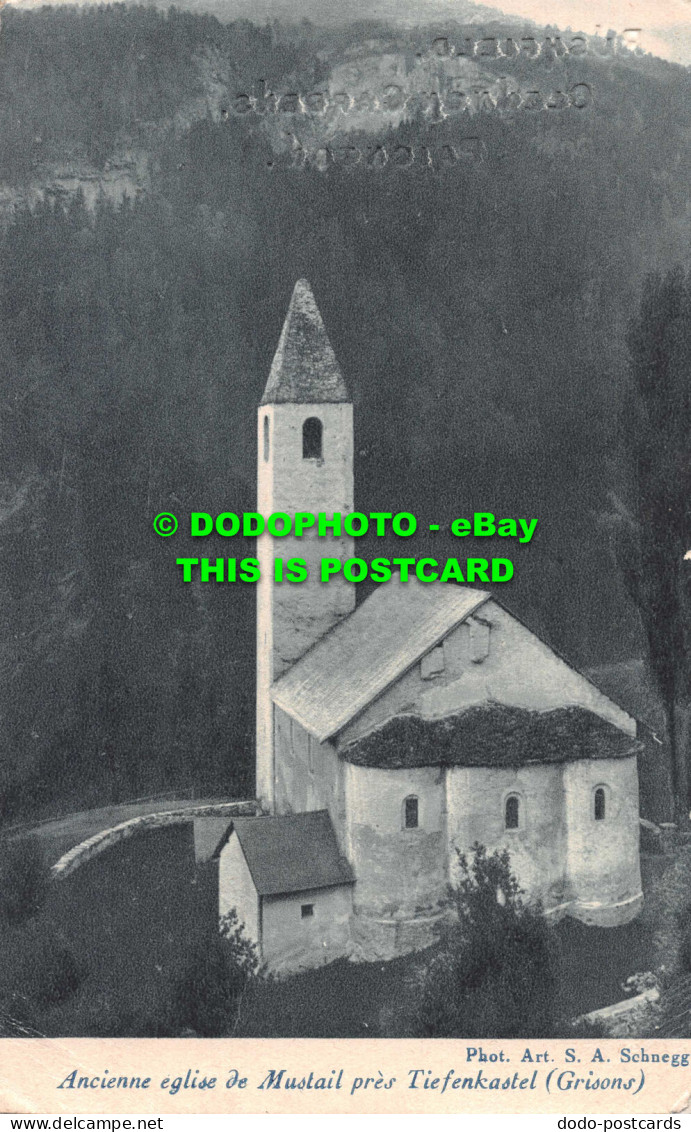 R551025 Ancienne Eglise De Mustail Pres Tiefenkastel. Grisons. Art S. A. Schnegg - Welt