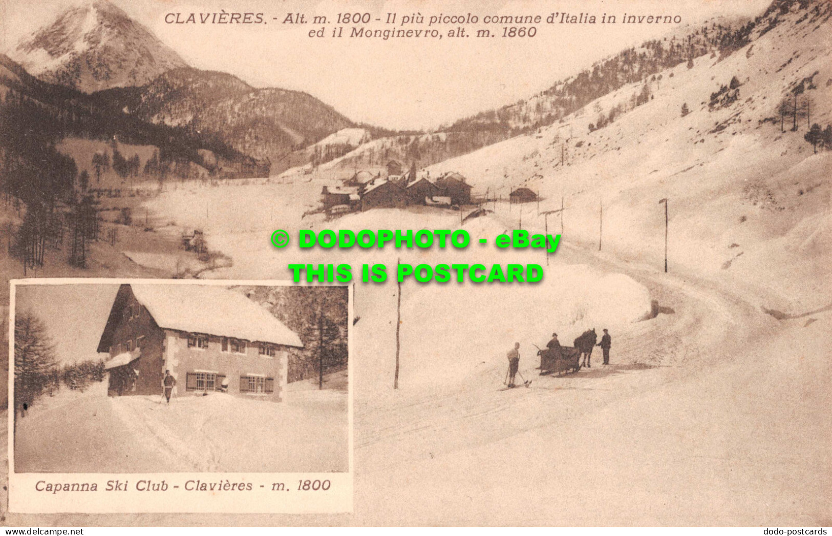 R551223 Clavieres. Capanna Ski Club. E. Fracchia. Multi View - Welt