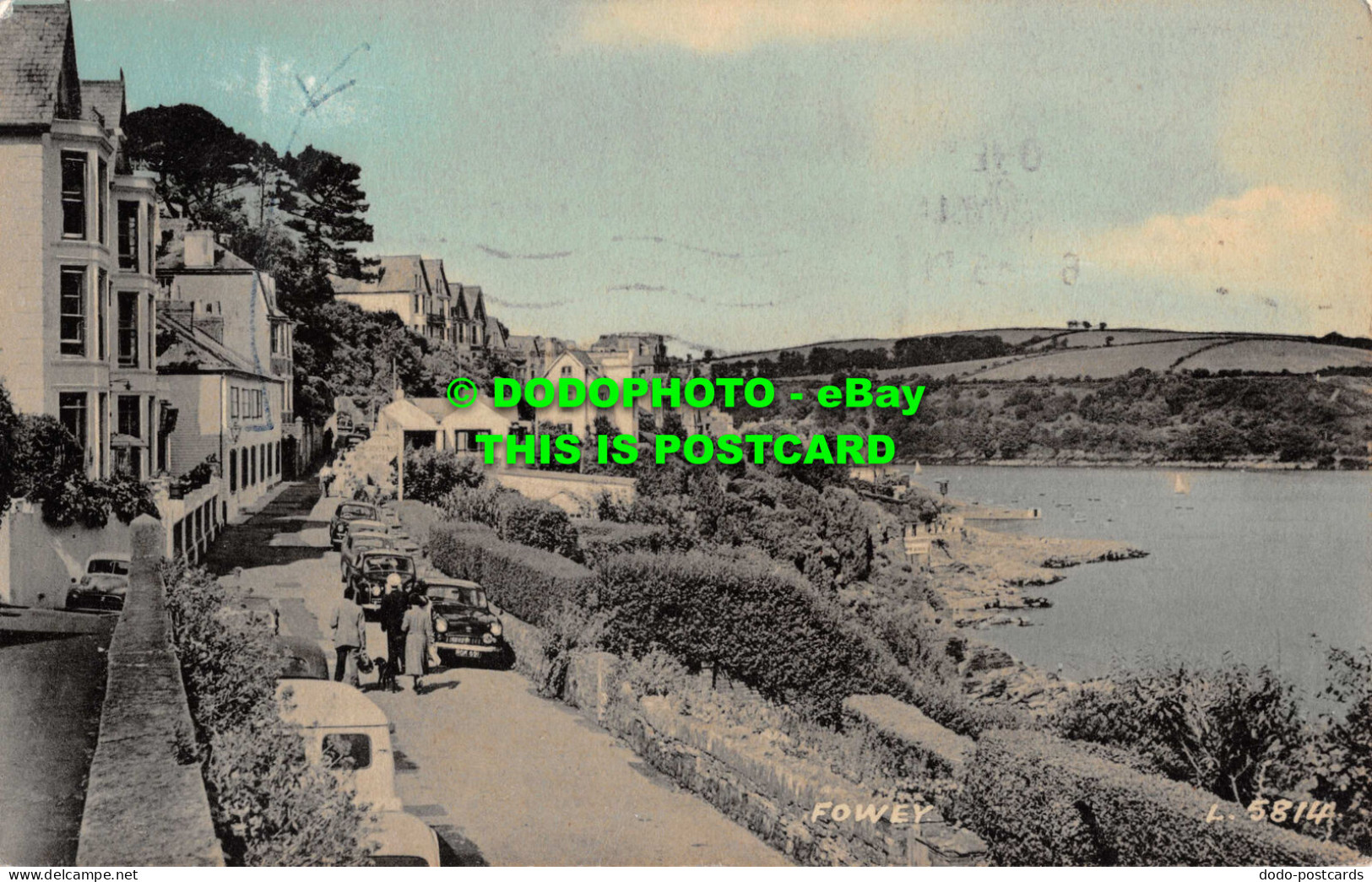 R551233 Fowey. Valentine. Collo Blue. Postcard - Welt