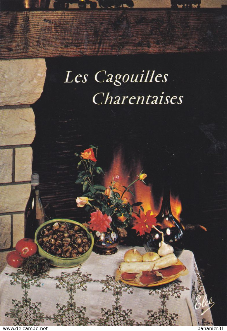 CPSM RECETTE DE CUISINE - Les Cagouilles Charentaises - ESCARGOTS Et Jambon De Bayonne  Elcé N° 1686 Chatagneau Bordeaux - Recettes (cuisine)