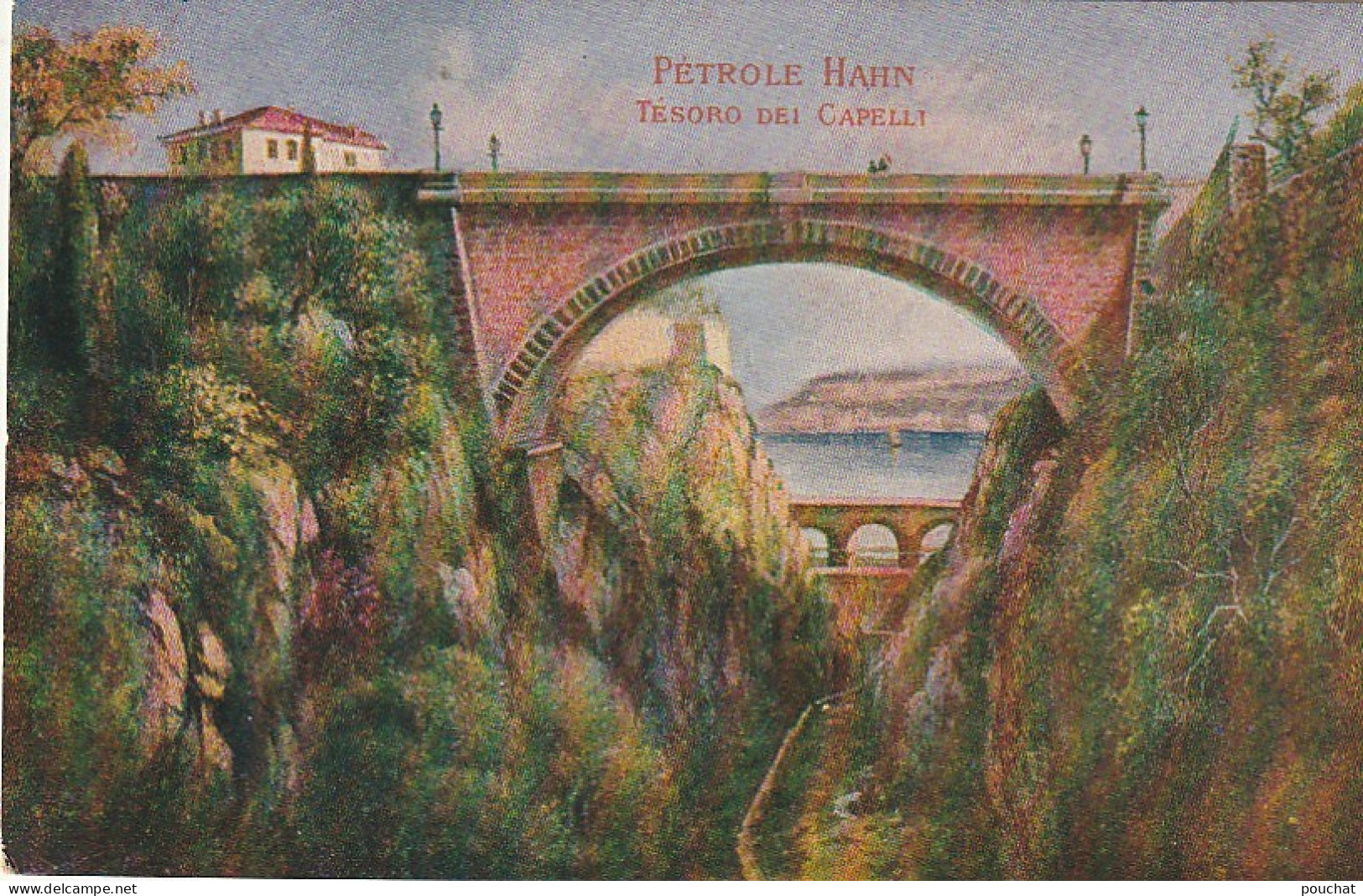 UR 24 - MONACO -  PONTS  - CARTE PUBLICITAIRE PETROLE HAHN - 2 SCANS - Publicité