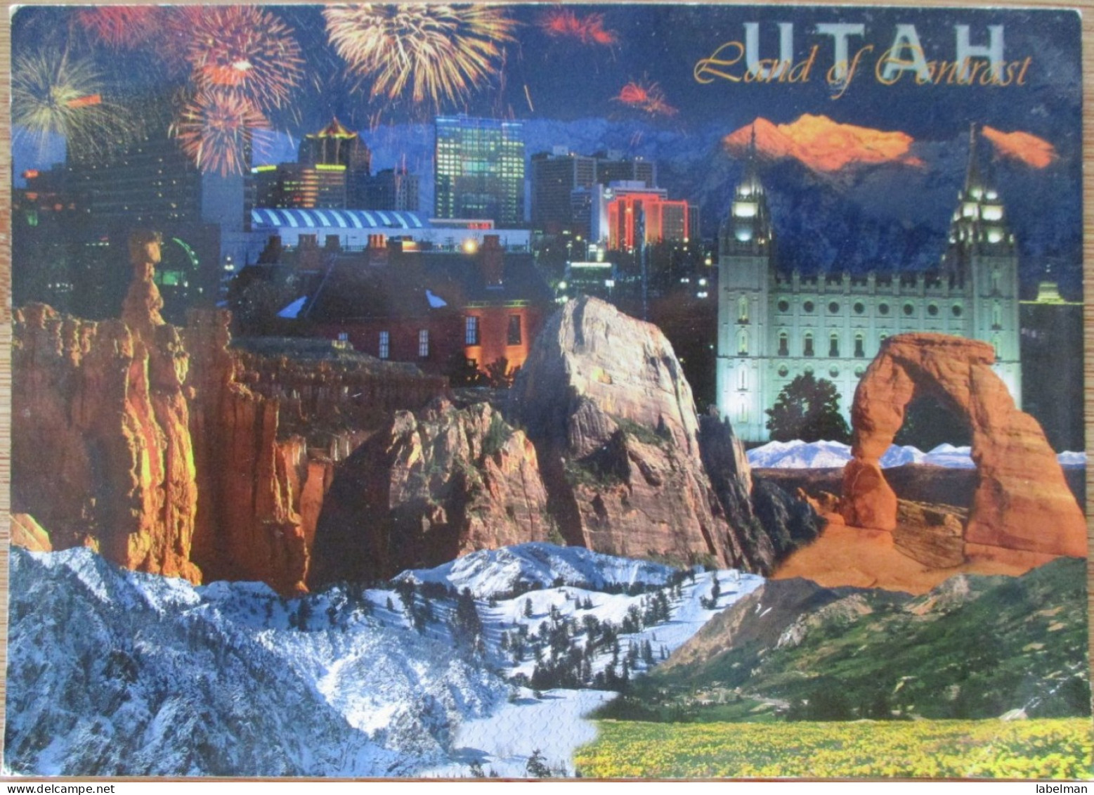 USA UNITED STATES UTAH LAND OF CONTRAST KARTE CARD POSTCARD CARTE POSTALE ANSICHTSKARTE CARTOLINA POSTKARTE - Sonstige & Ohne Zuordnung