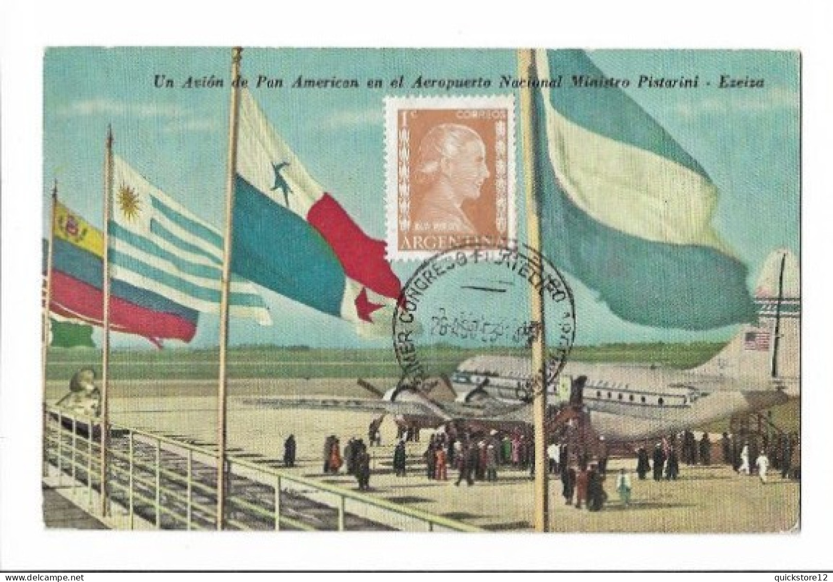 Un Avión De Pan American En El Aeropuerto Nacional Ministro Pistarini  - 6984 - Otros & Sin Clasificación