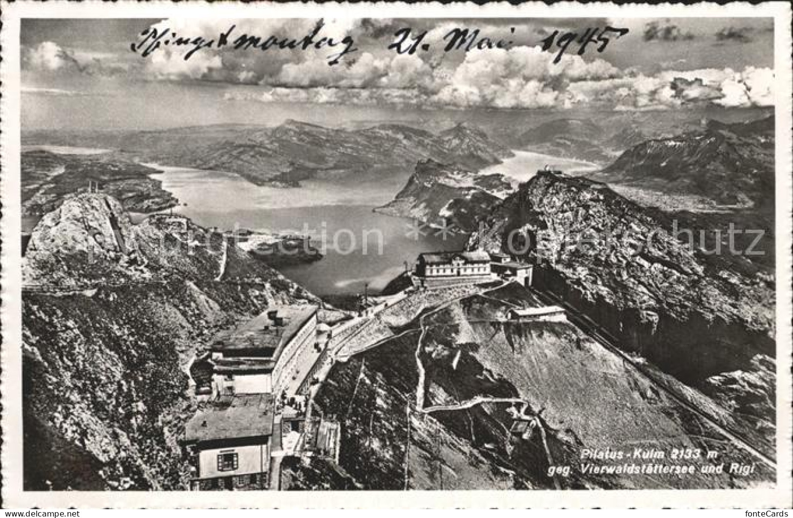 12319324 Pilatus Kulm Berghotels Gegen Vierwaldstaettersee Und Rigi Alpenpanoram - Sonstige & Ohne Zuordnung