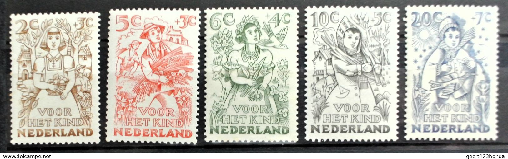 NIEDERLANDE 1949 " KINDERHILFE" Michelnr 546/550 Sehr Schon Postfrisch € 20,00 - Nuevos