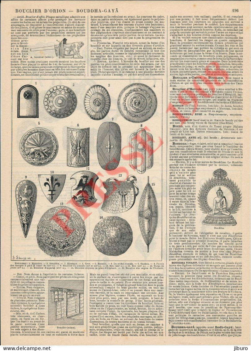 2vues 1908 Boucles D'oreilles Orfèvrerie Boucles Boucliers Guerre Bouclier Assyrien Etrusque Grec Romain Gaulois Océanie - Andere & Zonder Classificatie