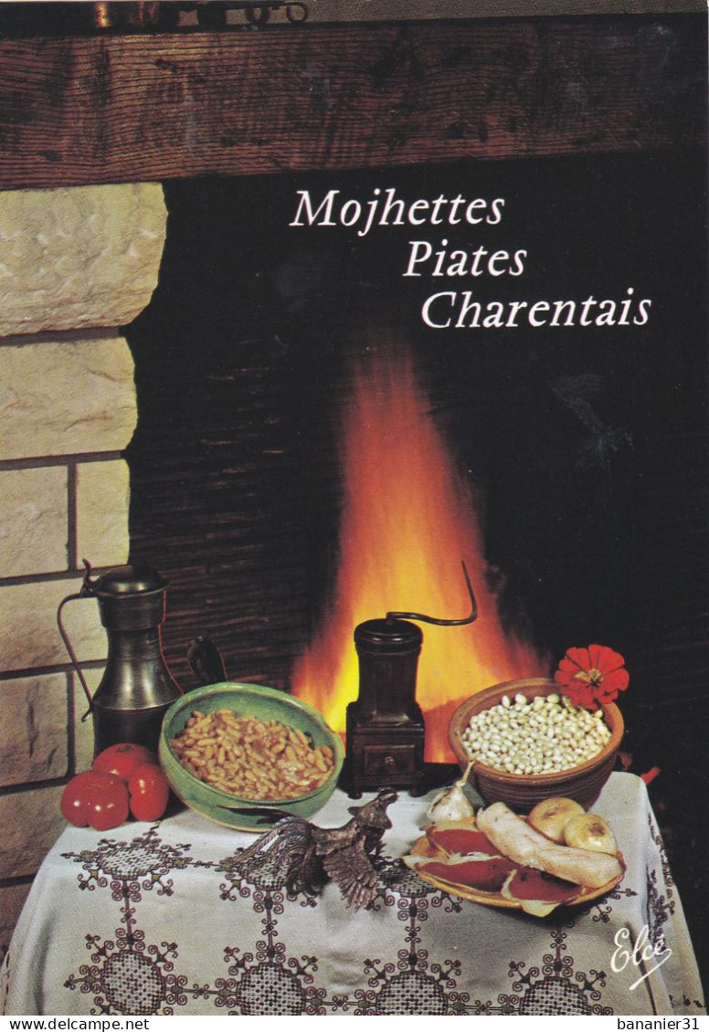 CPSM RECETTE DE CUISINE - Mojhettes Piates Charentais - Haricots Jambon De Bayonne -  Elcé N° 1681 Chatagneau Bordeaux - Recetas De Cocina