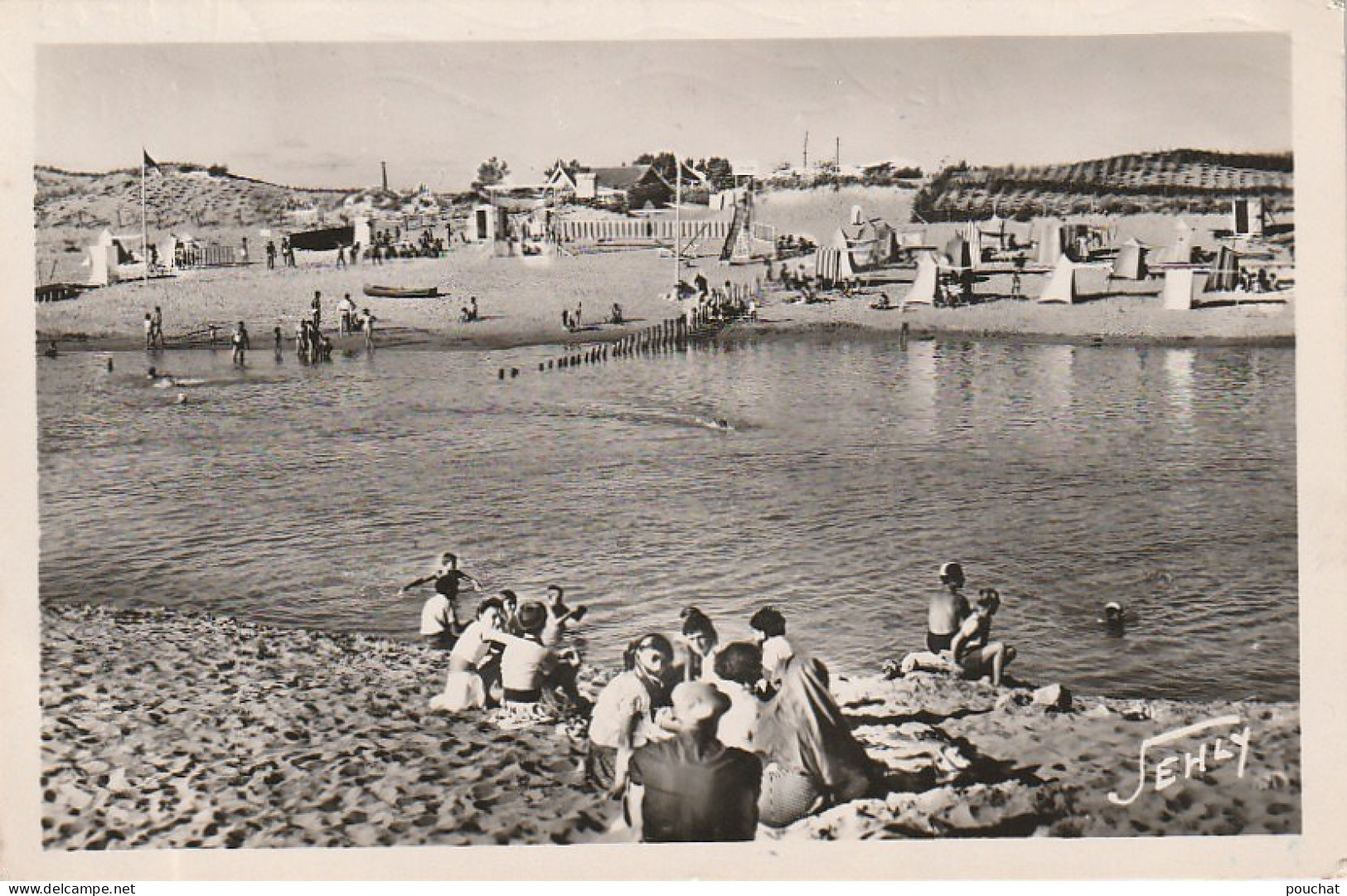 VE 4-(85) LA FAUTE SUR MER - LES PLAGES - BAIGNEURS , JEUX : PORTIQUE , TOBOGGAN - EDIT . JEHLY POUPIN - 2 SCANS - Other & Unclassified