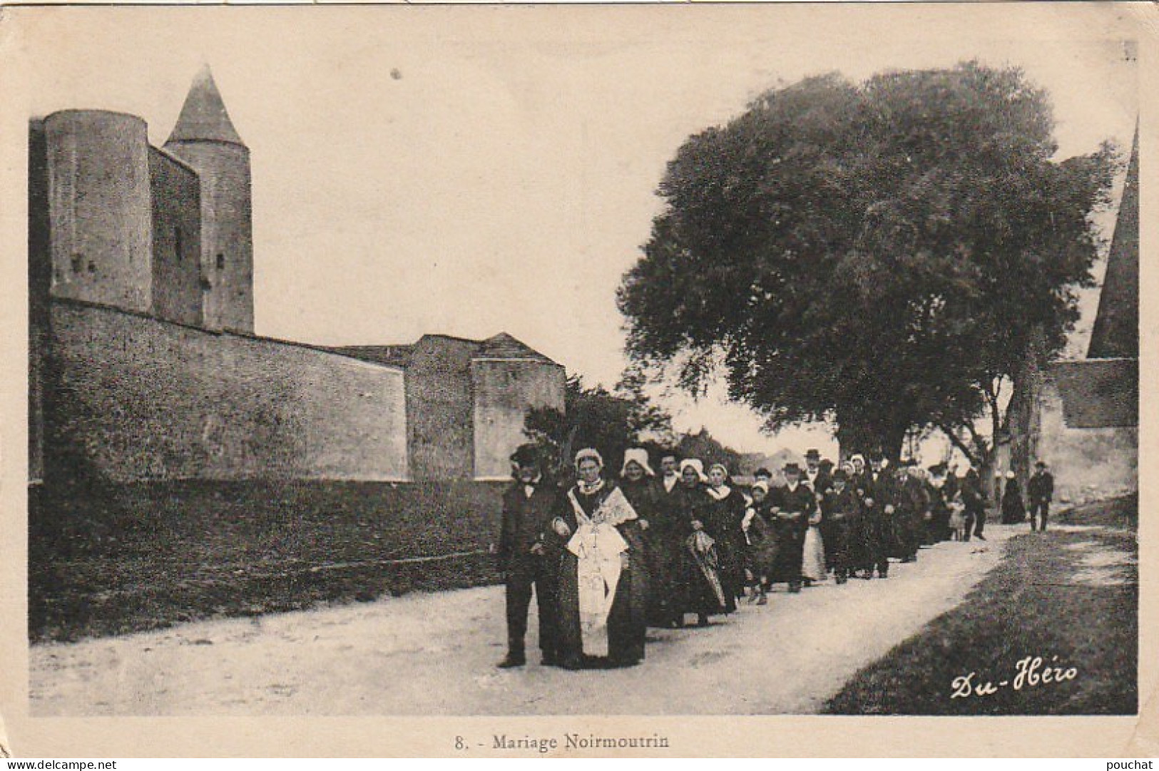 VE 4-(85) MARIAGE NOIRMOUTRIN - MARIES ET CORTEGE - 2 SCANS - Noirmoutier