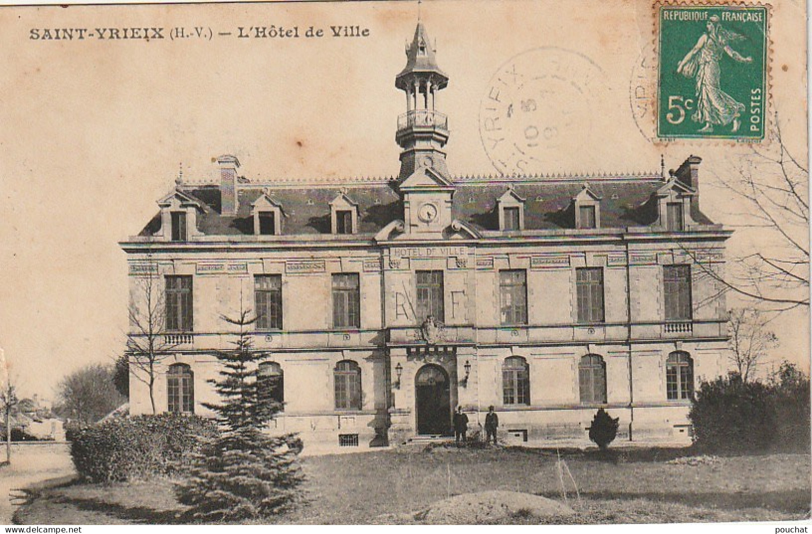 VE 6-(87) SAINT YRIEIX - L' HOTEL DE VILLE  - 2 SCANS - Saint Yrieix La Perche