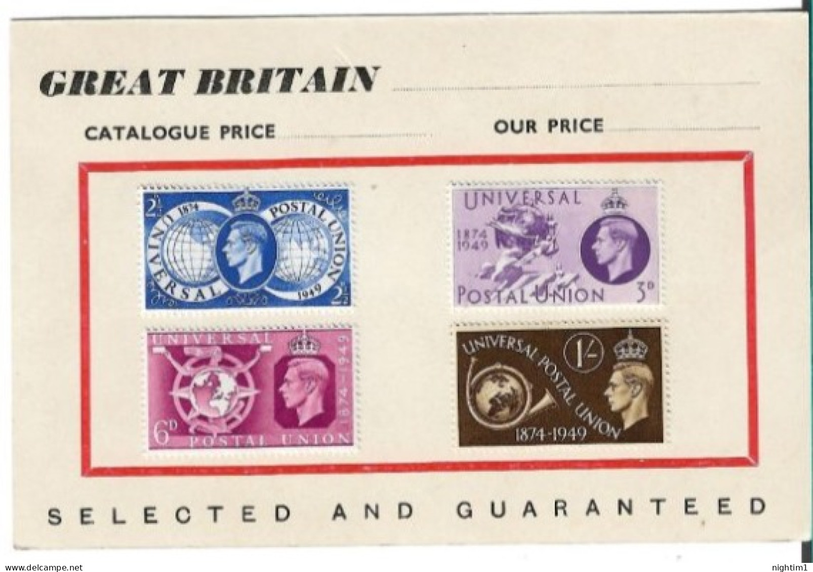 GREAT BRITAIN COLLECTION.  1949 UPU SET OF 4. MOUNTED MINT. - Unused Stamps