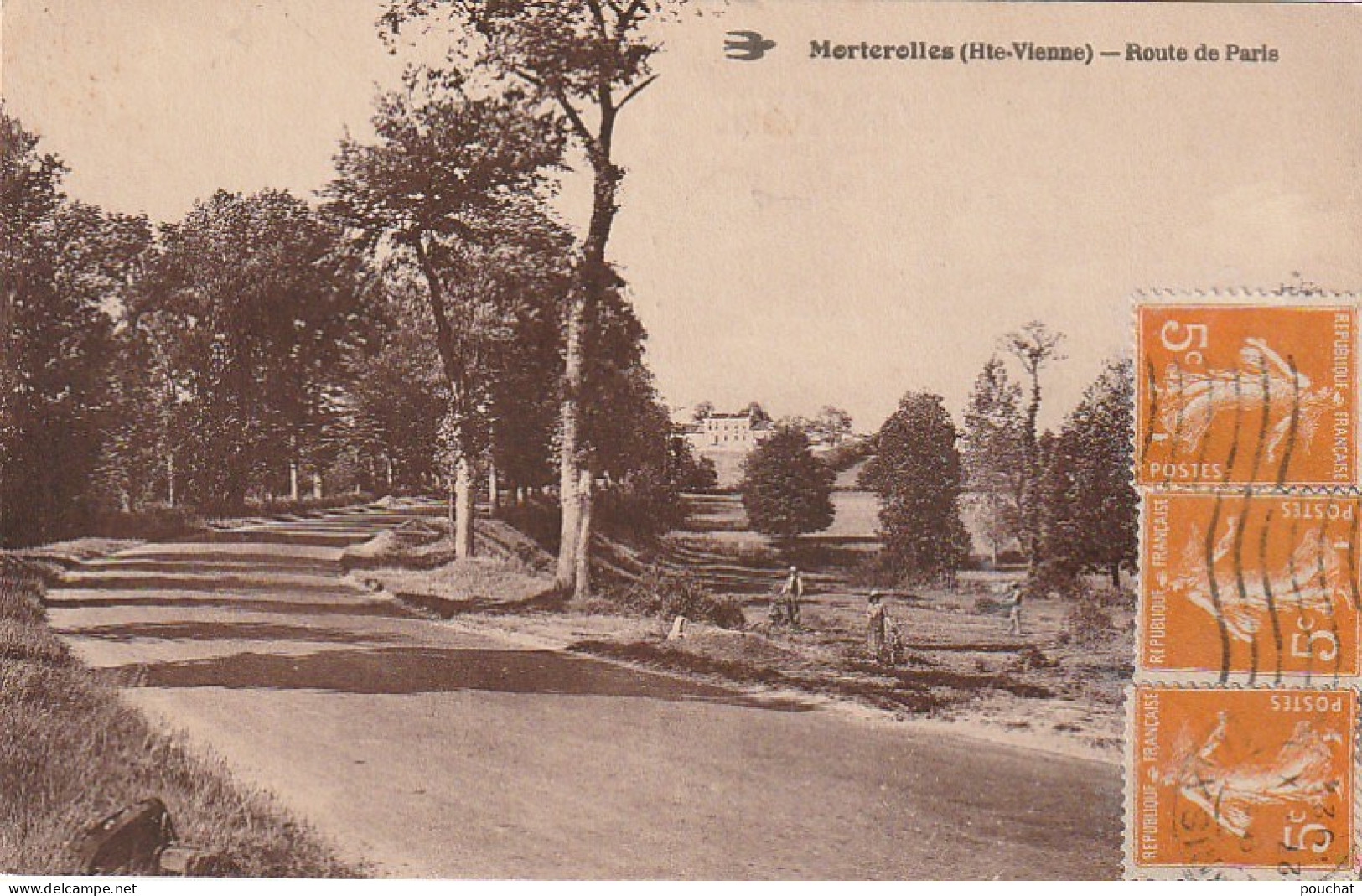 VE 6-(87) MORTEROLLES - ROUTE DE PARIS - 2 SCANS - Other & Unclassified