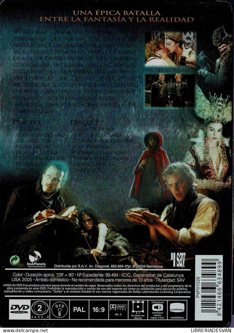 El Secreto De Los Hermanos Grimm. Edición Especial Limitada. Caja Metálica. 2 X DVD - Autres & Non Classés