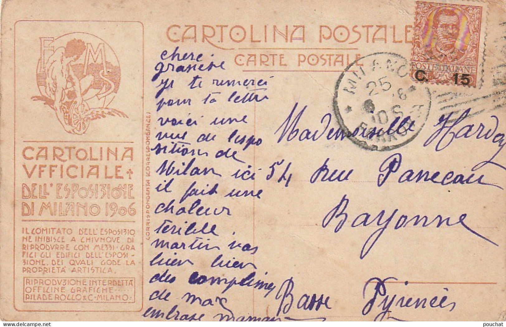 VE 7-( ITALIA ) ESPOSITIONE DI MILANO 1906 - STAZIONE D' ARRIVO IN PIAZZA D' ARMI  - Milano (Mailand)