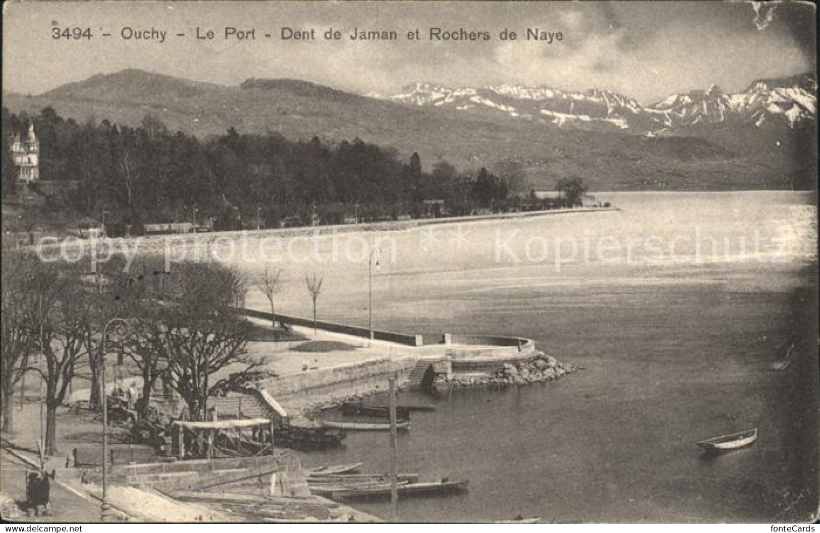 12318258 Ouchy Le Port Lac Leman Dent De Jaman Et Rochers De Naye Ouchy - Sonstige & Ohne Zuordnung