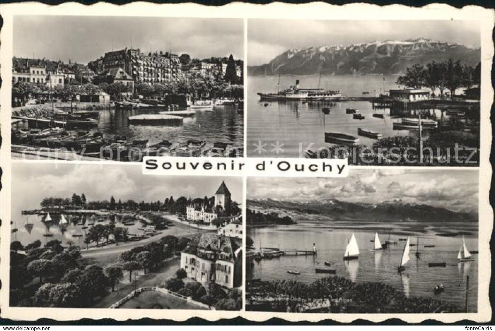 12318254 Ouchy Hafen Dampfer Promenade Genfersee Alpen Ouchy - Sonstige & Ohne Zuordnung