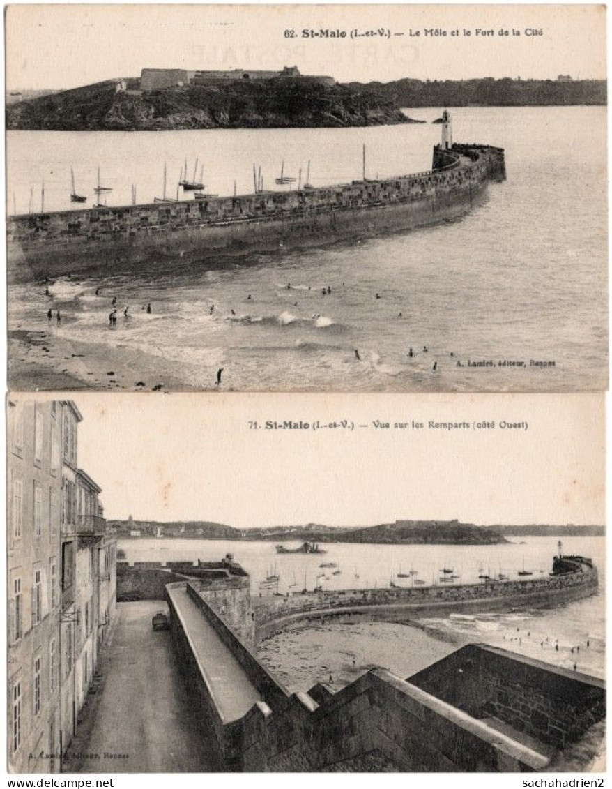 35. ST-MALO. 2 Cartes 62 & 71 - Saint Malo