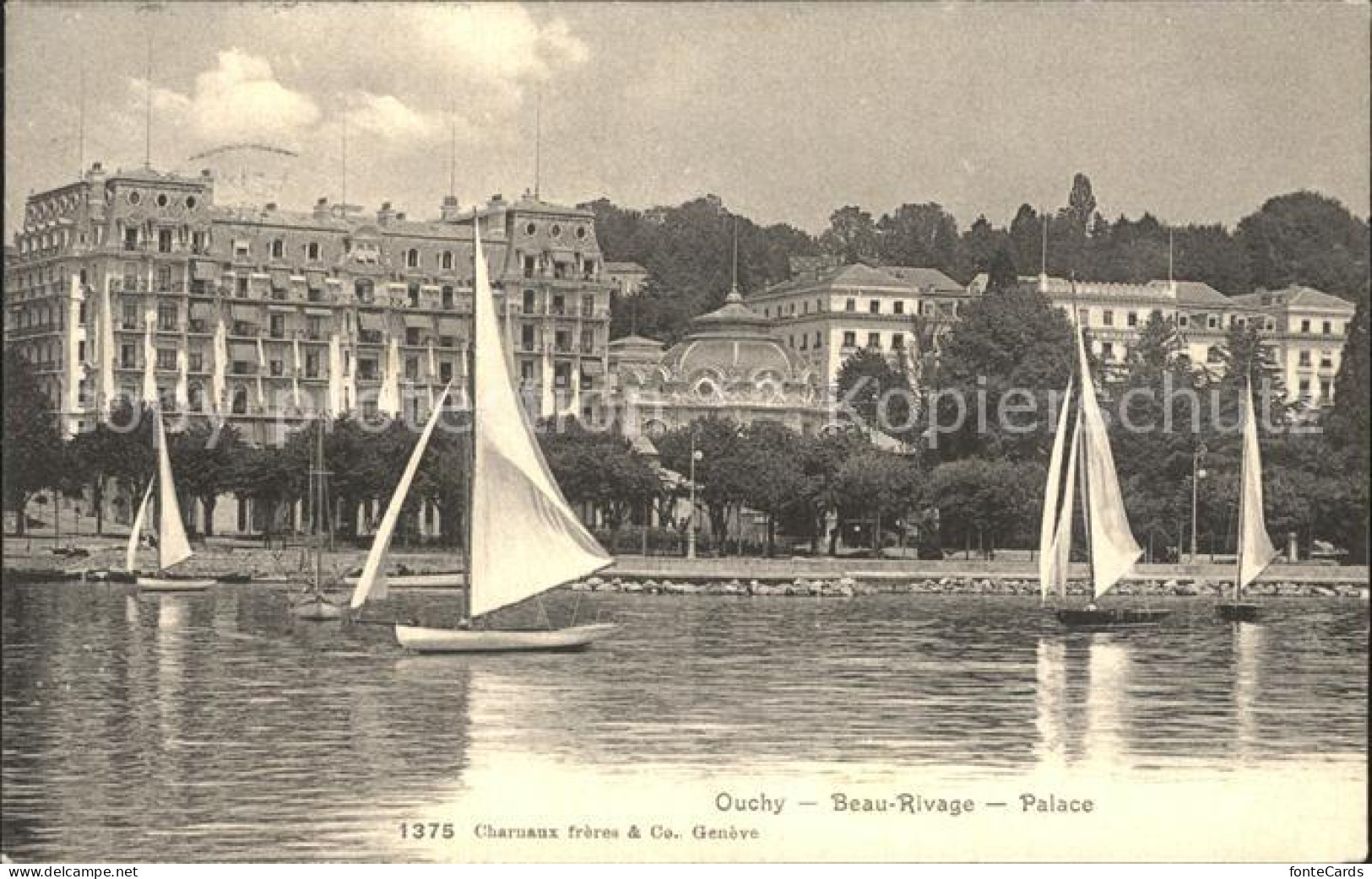 12318243 Ouchy Beau Rivage Palace Lac Leman Bateaux A Voile Ouchy - Sonstige & Ohne Zuordnung