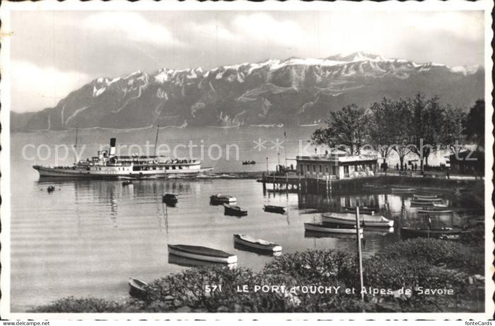 12318241 Ouchy Port Bateau Lac Leman Et Les Alpes Ouchy - Sonstige & Ohne Zuordnung