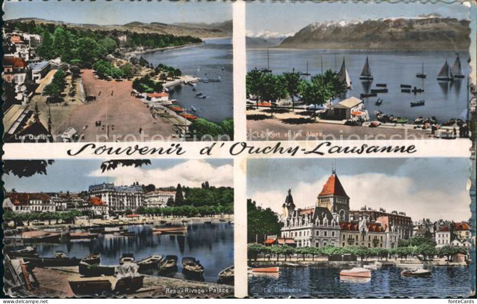 12318210 Ouchy Les Quais Port Alpes Chateau Beau Rivage Palace Ouchy - Sonstige & Ohne Zuordnung