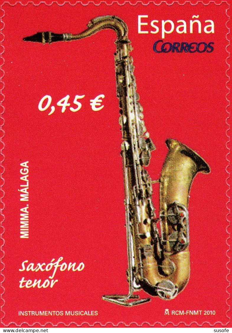 España 2010 Edifil 4550 Sello ** Instrumentos Musicales Saxofono Tenor Michel 4489 Yvert 4194 Spain Stamp Timbre Espagne - Nuovi