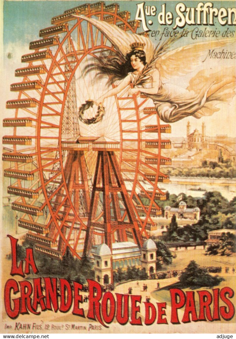 CPM- Affiche "LA GRANDE ROUE DE PARIS" Av. De Suffren * TBE - Sonstige & Ohne Zuordnung