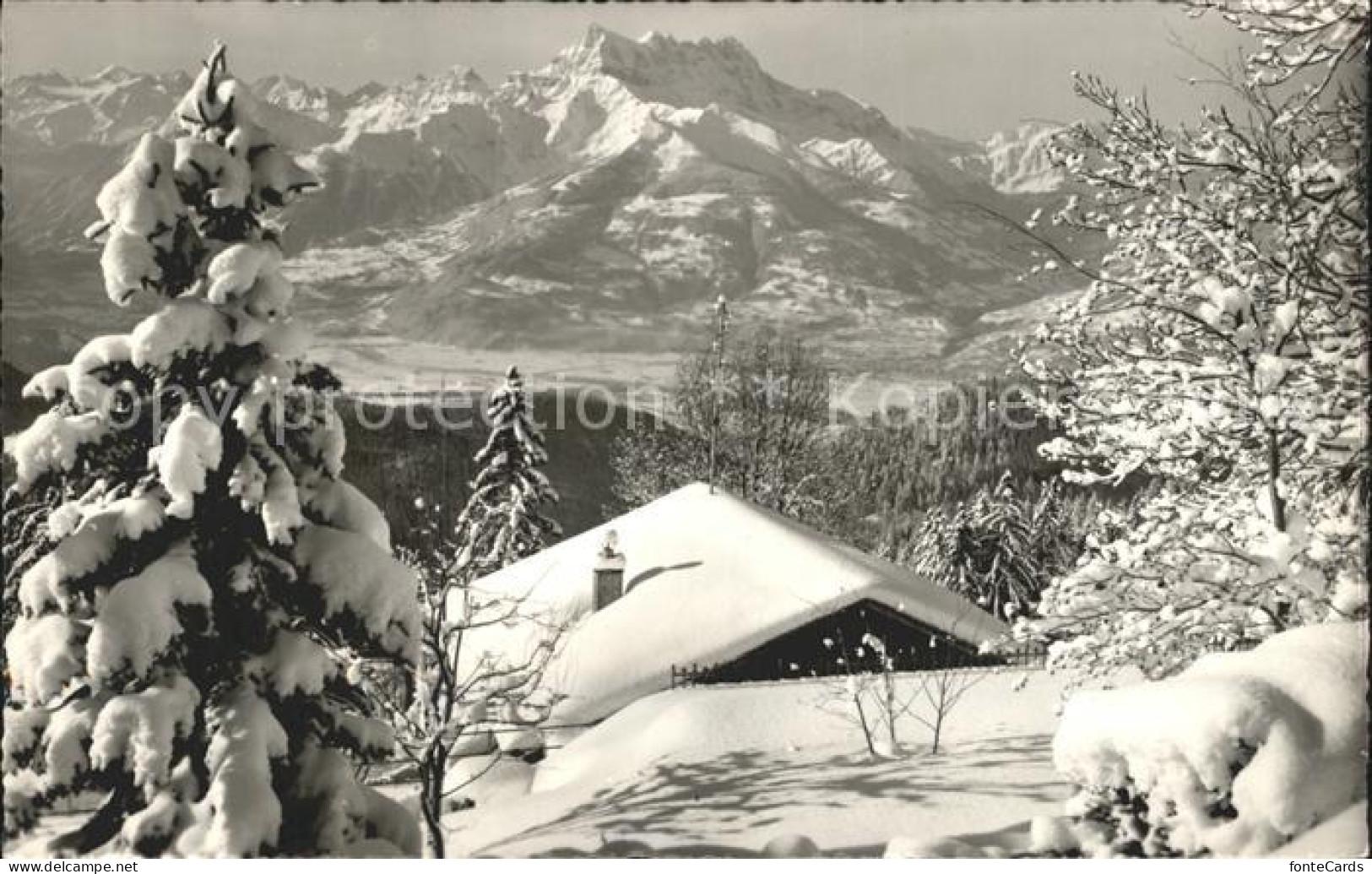 12318174 Leysin Winterpanorama Dents Du Midi Leysin - Sonstige & Ohne Zuordnung