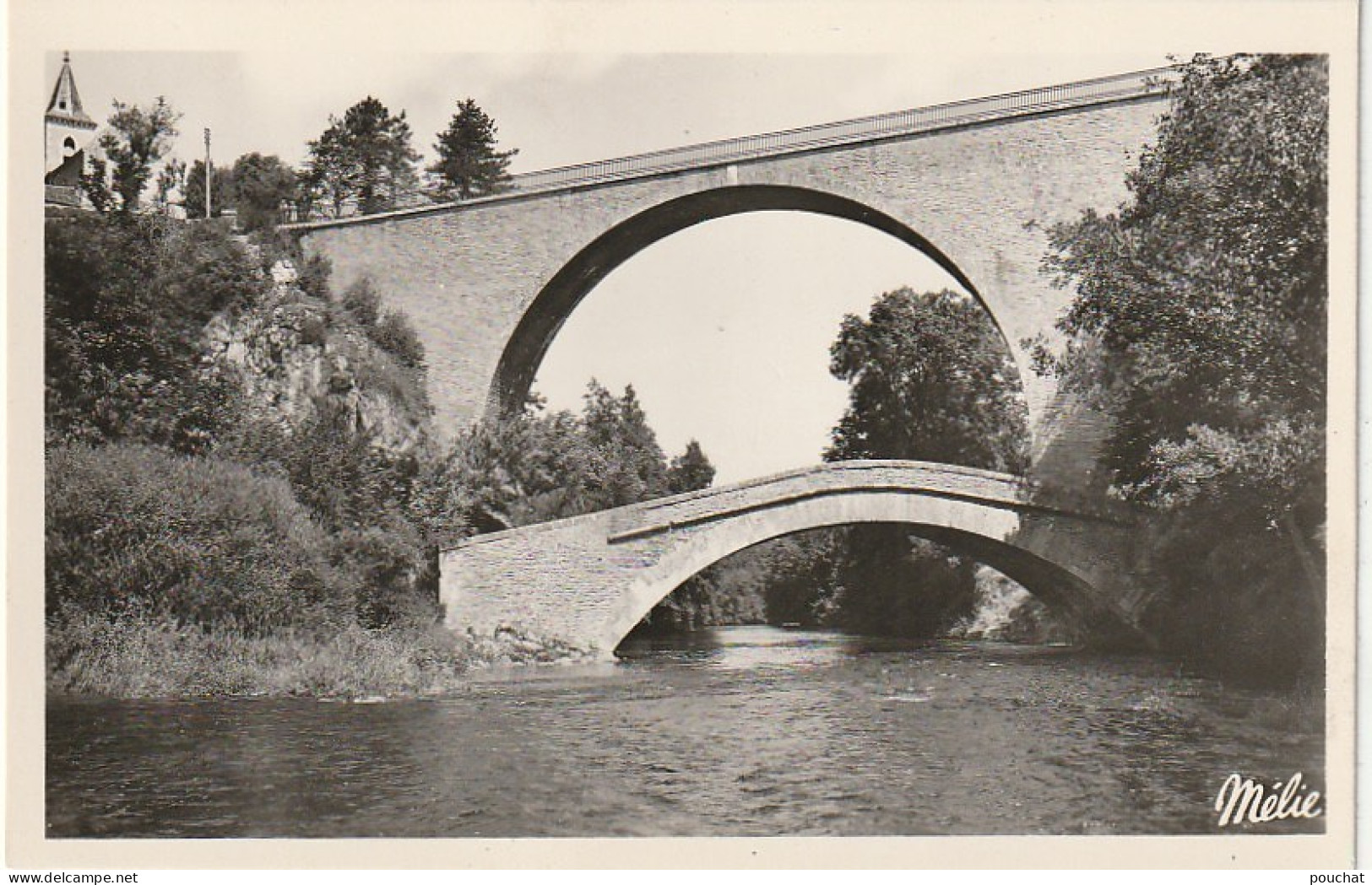 VE 14-(89) PIERRE PERTHUIS - PONT ROMAIN ET VIADUC CONSTRUIT SUR LA CURE EN 1874 - EDIT  MELIE , CHAUNY- 2 SCANS - Autres & Non Classés