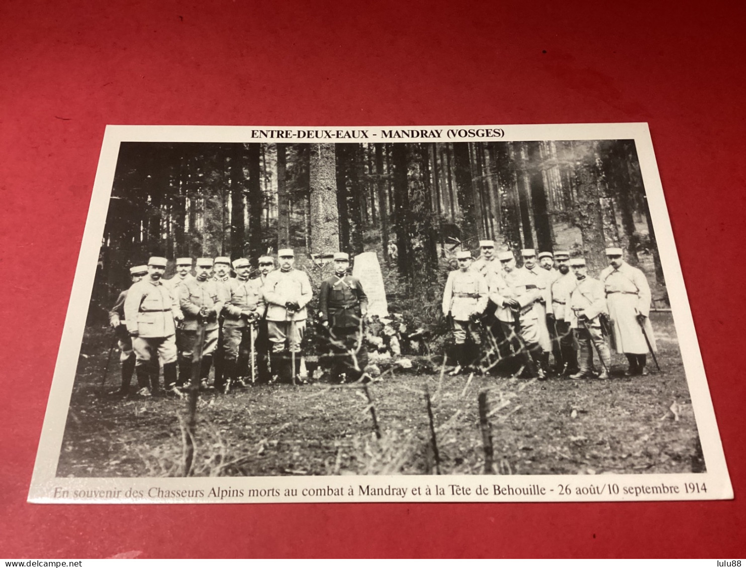 ENTRE DEUX EAUX MANDRAY Militaria En Souvenir Des Chasseurs Alpins FRAIS DE PORT OFFERT - Other & Unclassified