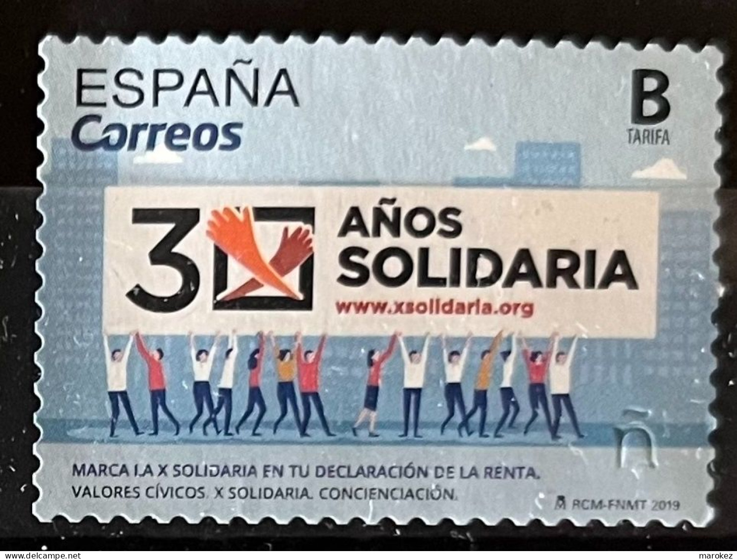 SPAIN 2019 Civil Values - 30th Anniversary Of The Campaign "The Solidarity X" Self-adhesive Postally Used MICHEL # 5353 - Gebruikt