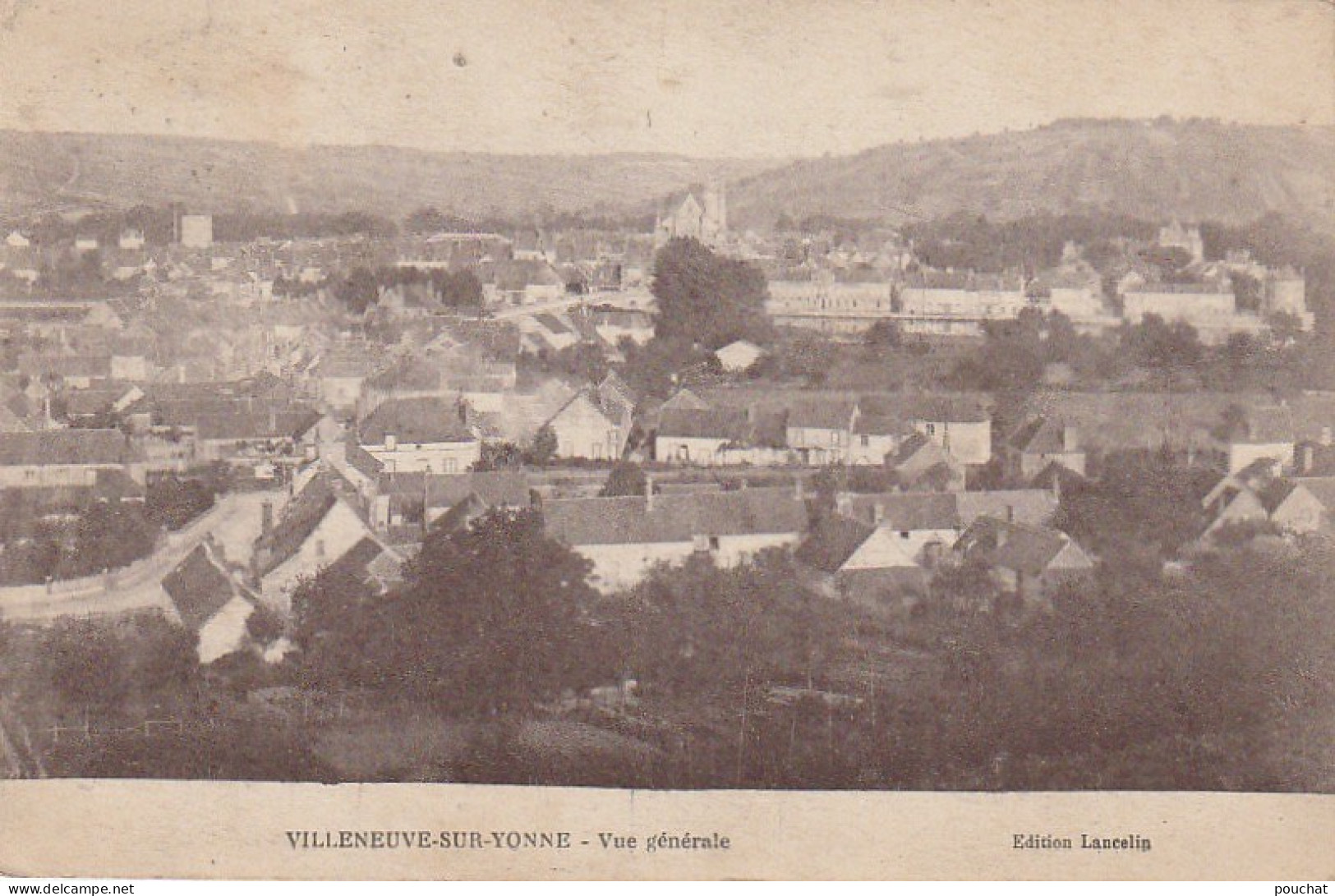VE 14-(89) VILLENEUVE SUR YONNE - VUE GENERALE - 2 SCANS - Villeneuve-sur-Yonne
