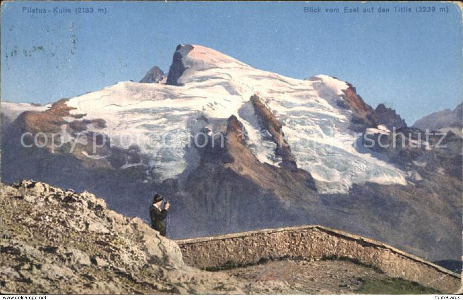 12318140 Pilatus Kulm Aussichtspunkt Blick Vom Esel Auf Den Titlis Gebirgspanora - Sonstige & Ohne Zuordnung