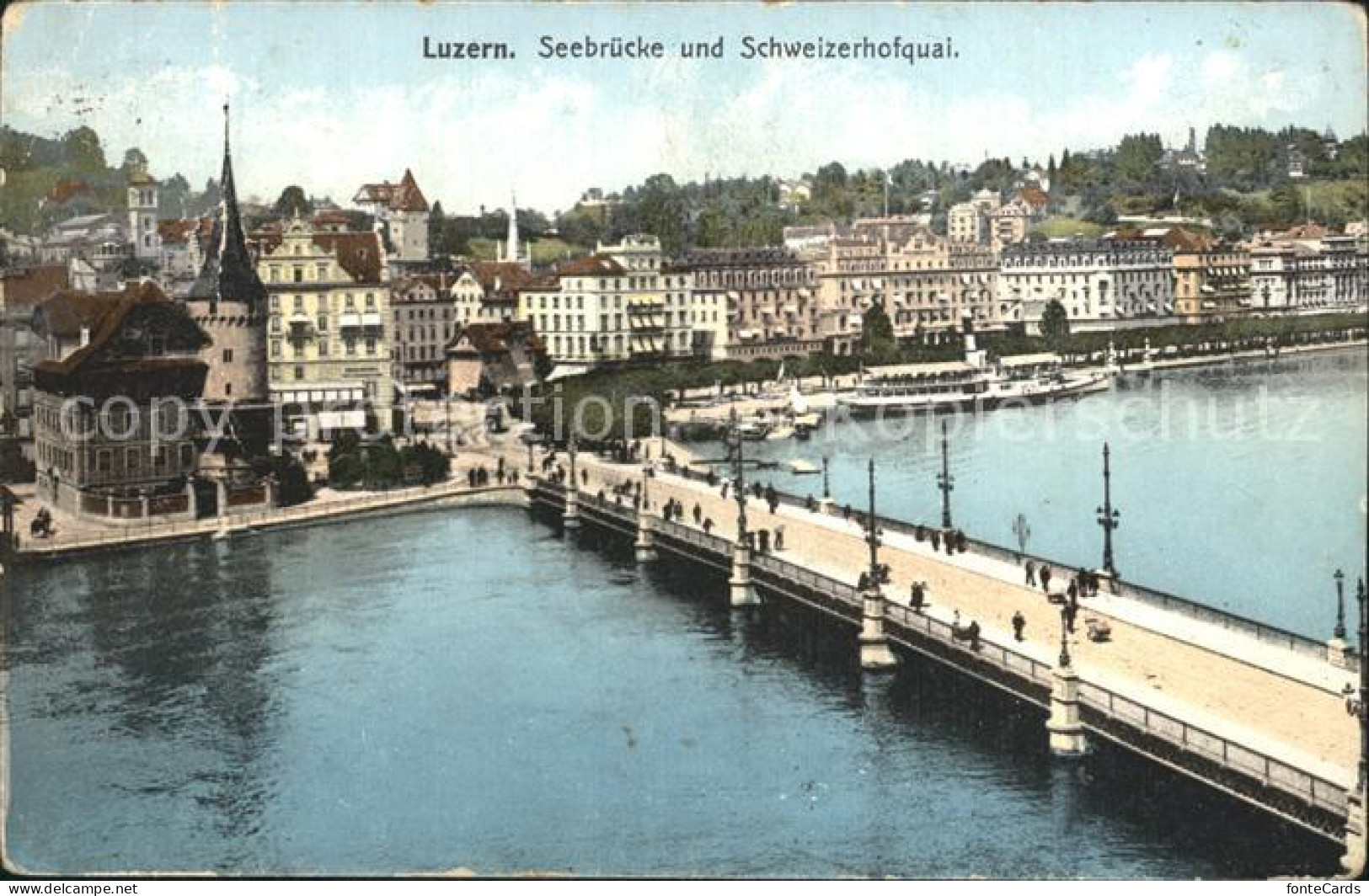 12318124 Luzern LU Seebruecke Schweizerhofquai Vierwaldstaettersee Luzern - Andere & Zonder Classificatie