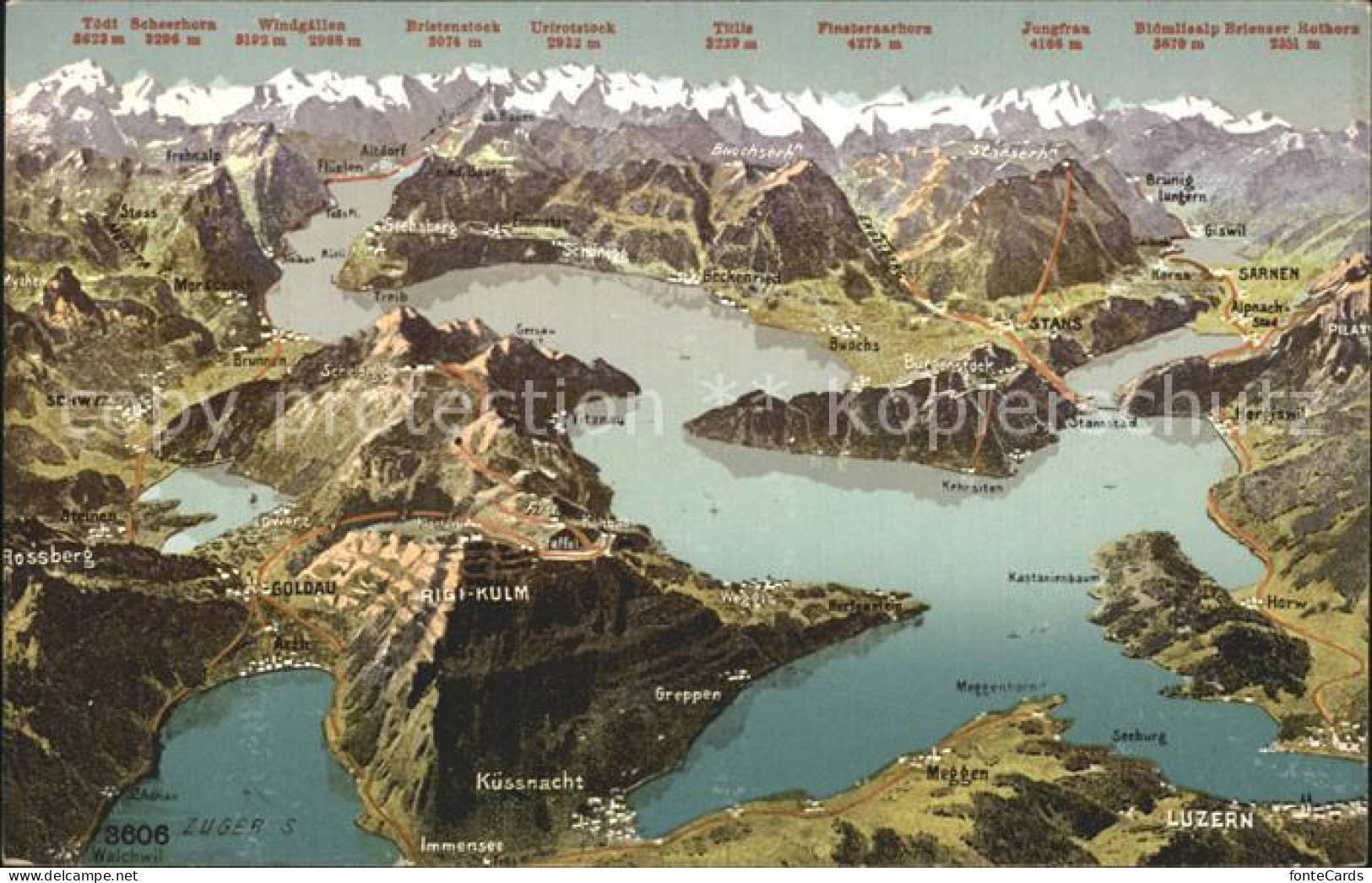 12318123 Luzern LU Vierwaldstaettersee Und Umgebung Alpenpanorama Aus Der Vogels - Andere & Zonder Classificatie