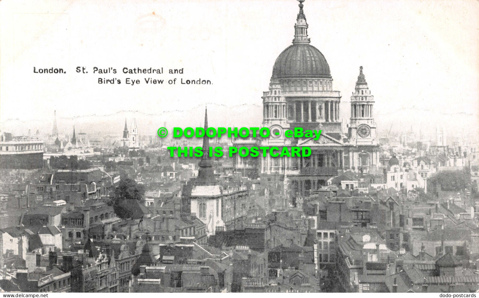 R551443 London. St. Paul Cathedral And Bird Eye View Of London - Autres & Non Classés