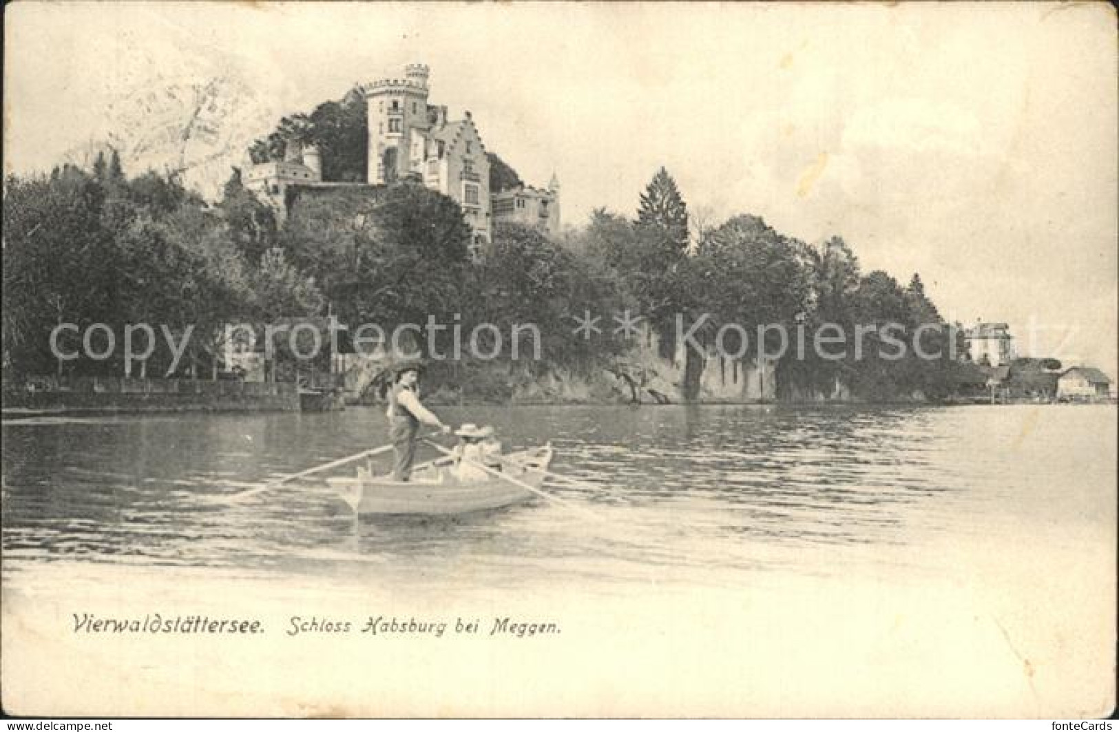 12318121 Meggen Schloss Habsburg Vierwaldstaettersee Boot Meggen - Andere & Zonder Classificatie