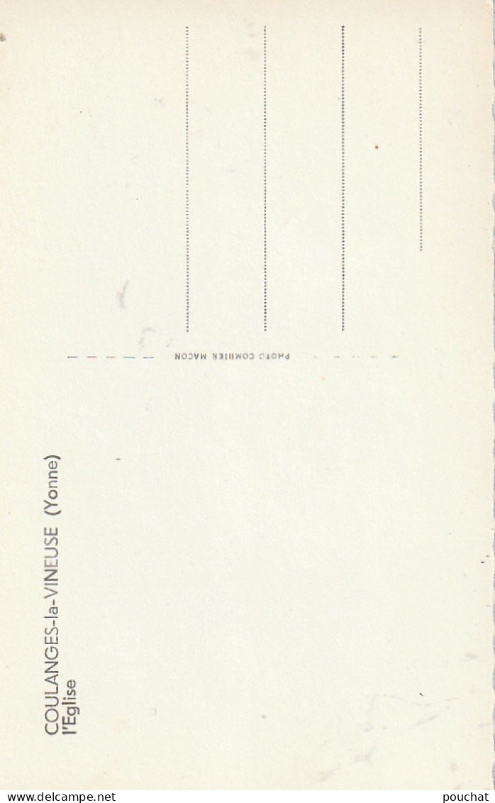 VE 15-(89) COULANGES LA VINEUSE - L' EGLISE - 2 SCANS - Coulanges La Vineuse