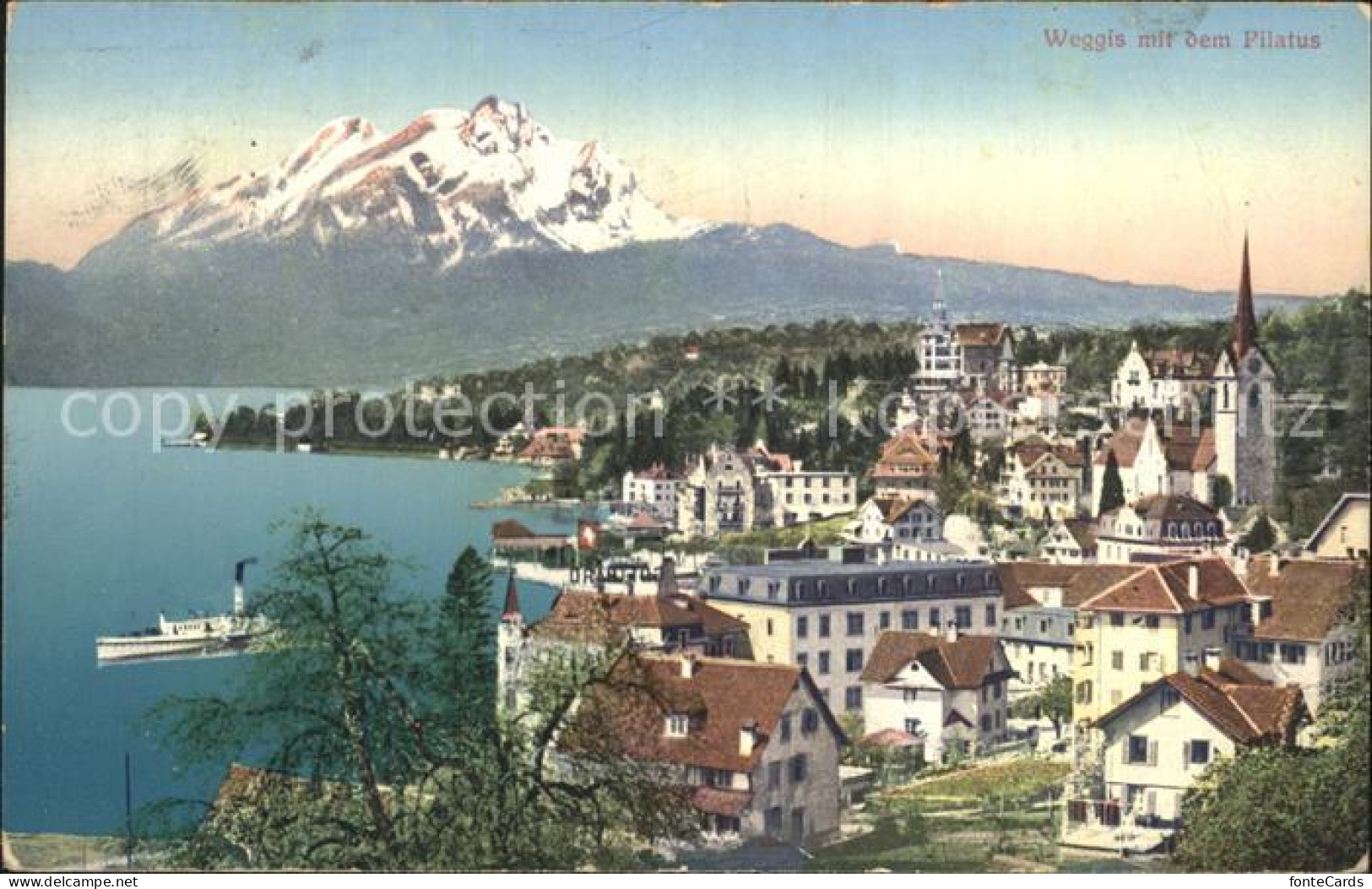 12318112 Weggis Vierwaldstaettersee Panorama Vierwaldstaettersee Mit Pilatus Weg - Andere & Zonder Classificatie