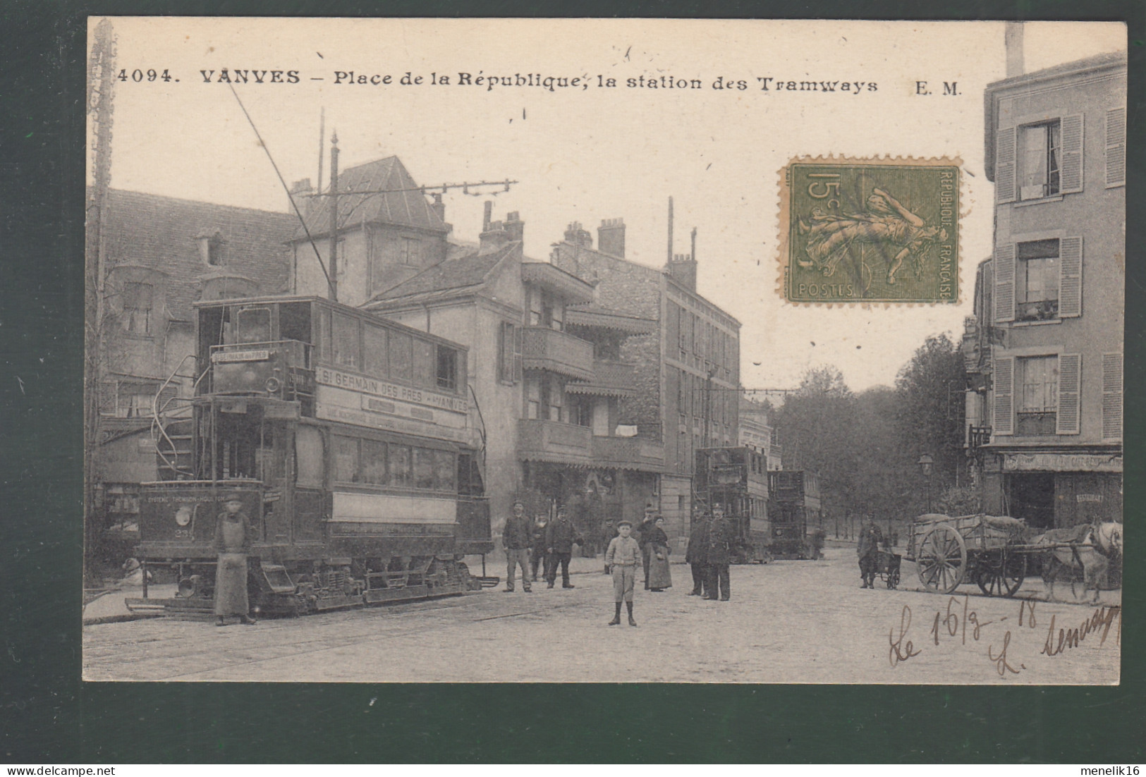 CP - 92 - Vanves - Place De La République - Station Des Tramways - Vanves